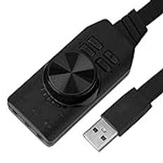 WanShi 7,1 kanal 3,5 mm ljudgränssnitt ljudkort USB 2.0 mikrofon headset datorspel ljudkort USB ljudkort