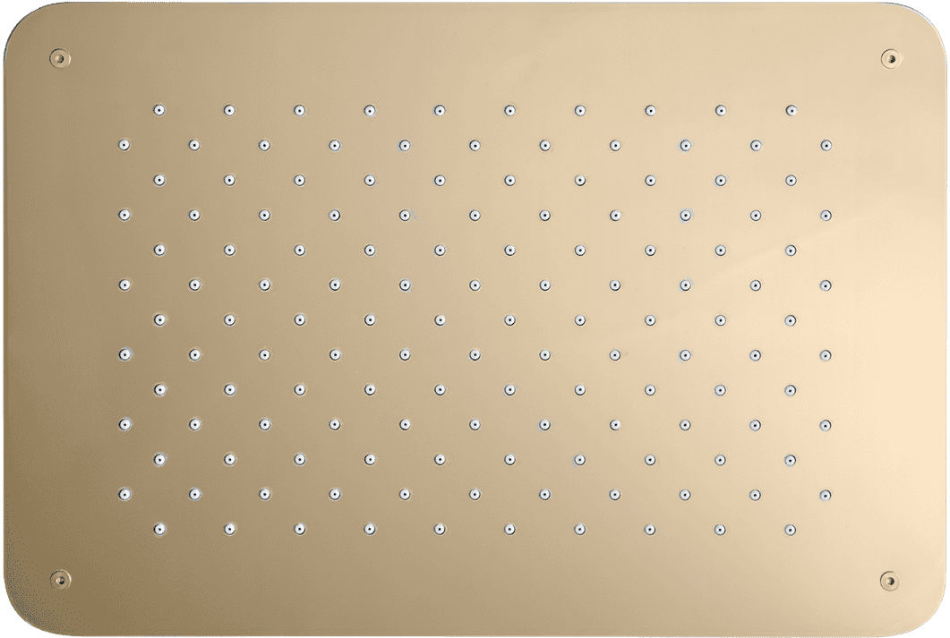Duschmunstycke, rektangulär regndusch 370 x 250 ZSOF092, polerad mässing, omålad