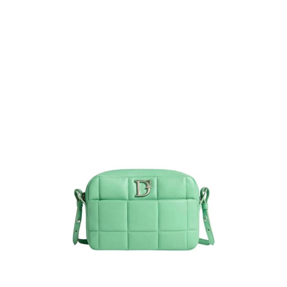 Dsquared2 Quiltet crossbody-taske - Tasker - Dame - Grøn - ONE SIZE - Læder