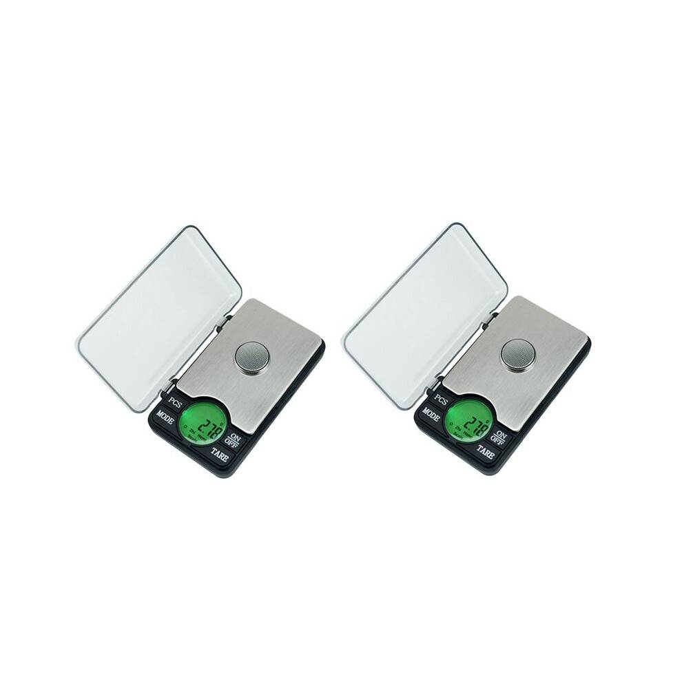 2X Precision 600G/0.01G Digital Pocket Scale Jewelry Electronic 0.01 Gram Powder Coin Balance Weighing Lcd Back-Lit