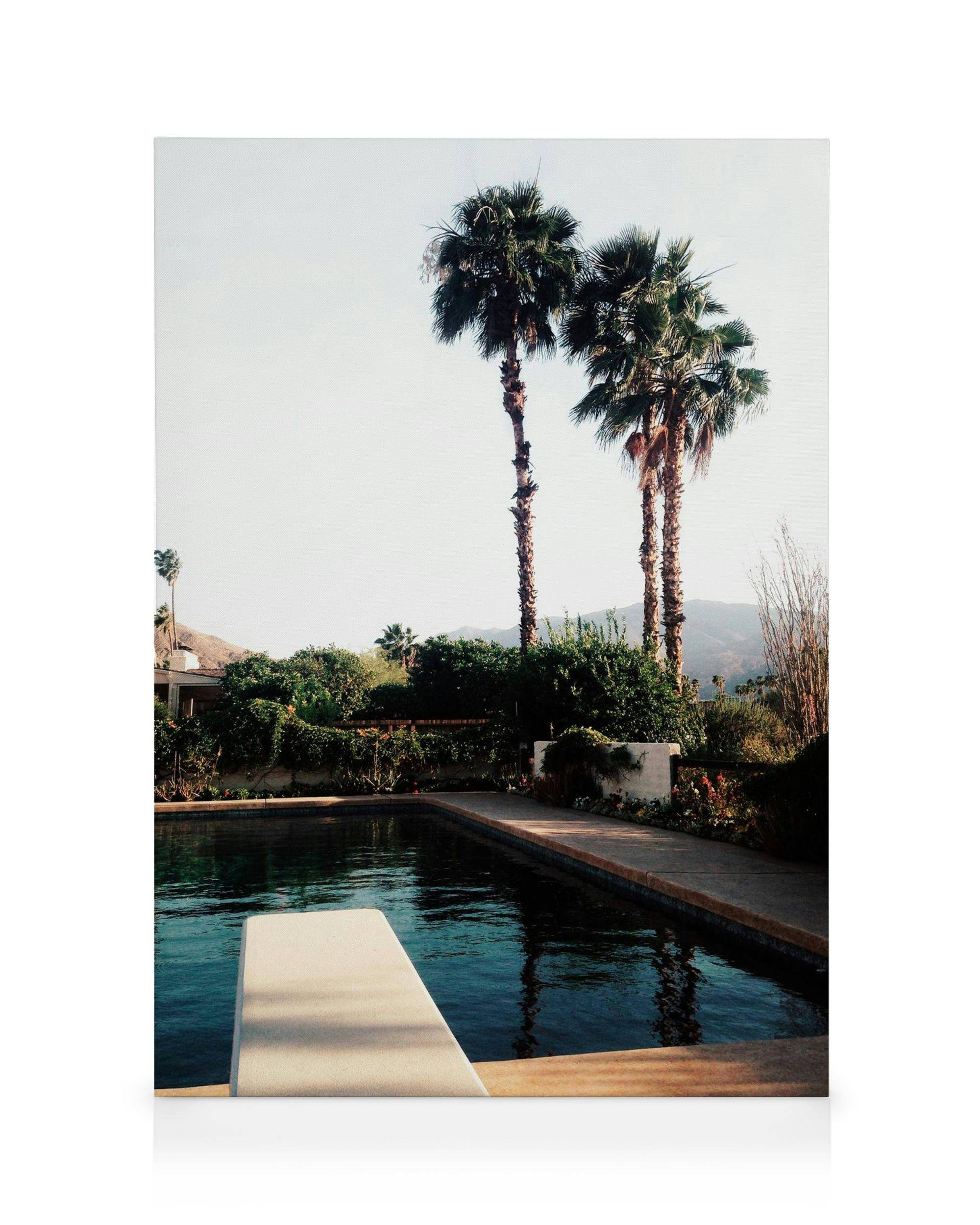 Canvastavlor Palm Springs Pool Canvastavla (30x40 cm)