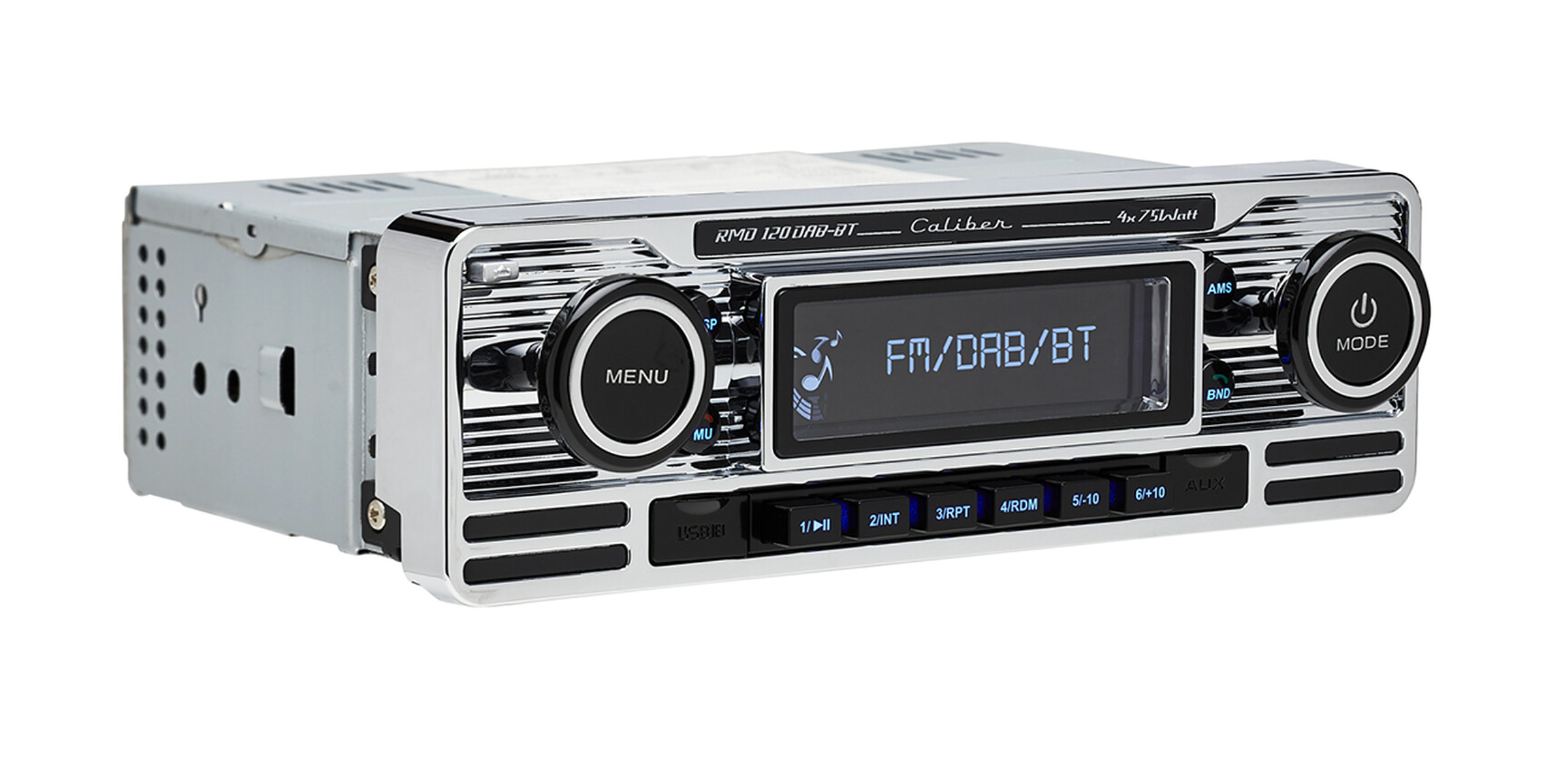 Autoradio 1DIN Retro Design sølv - Caliber RMD120DAB Retro - DAB+ & Bluetooth