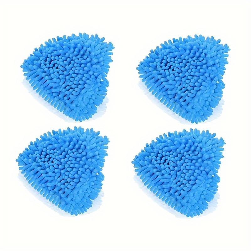 4pcs Triangular Mop Head Replacement Pads, Microfiber Cleaning Tool For Glass And Floors