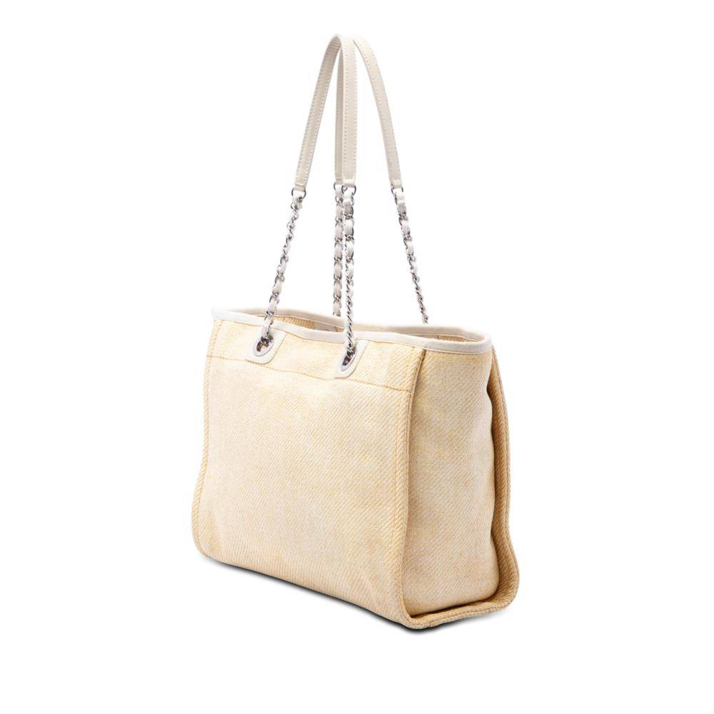 Chanel Vintage Deauville Stl. - Handväskor Från Magasin - Beige (L 26cm x W 34cm x D 12cm)