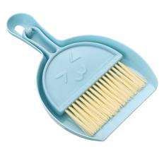 Desktop Broom Dustpan Kit Efficient Cleansing Dirts Removal Keyboard Cleaner Set for Computer Desk blå