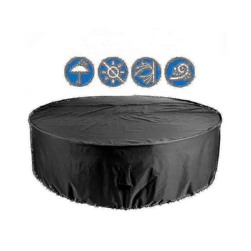 (244*59cm) Waterproof Round Table Cover Patio Furniture Covers Heavy Duty Cover Tough Canvas Uv Resistant