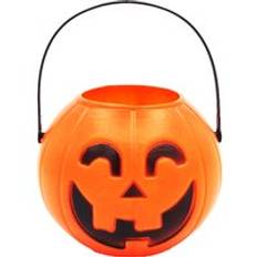 Halloween pumpa hink pumpa godis hållare halloween trick-or-treat hink halloween fest dekor pumpa godis hink förvaring