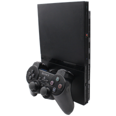 Playstation 2 Konsol (Sort) (Slim)