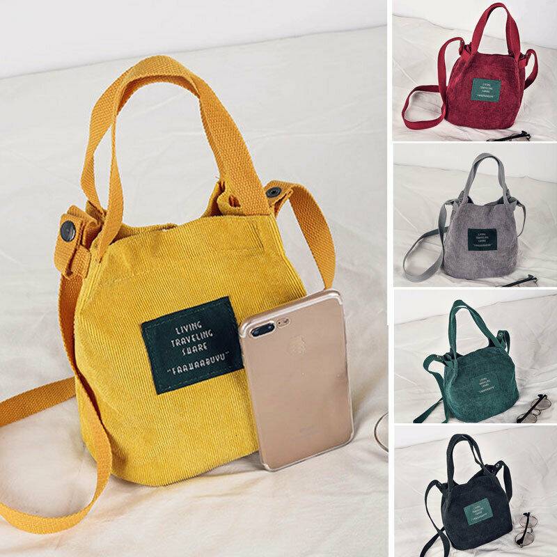 Dam & #39 ;s långa handtag mjuk manchester shopper axel handväska hink luffarväska handväska - Grön
