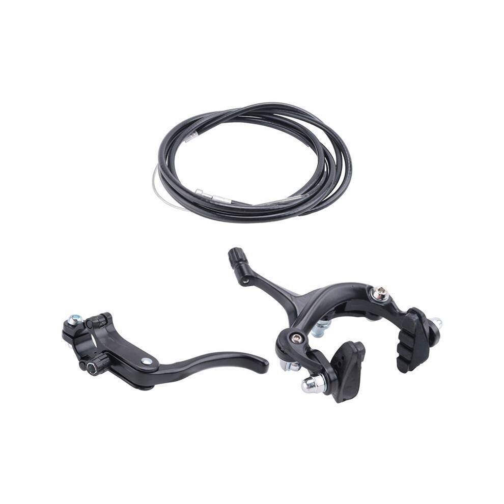 Rear Fixie Road Bike Brake Set Bike Brake Kit Bike Caliper Brake Kit Side Pull Brake Set For Most Fixie Bike Black