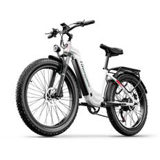 Shengmilo MX06 Elcykel 26'' E-BIKE 48V 17.5AH Aftageligt batteri - 1000W Motor MTB - Shimano 7 Speed  - Hvid white