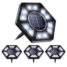4-pack solcellslampor för mark / vattentäta trädgårdslampor - 12-LED vit