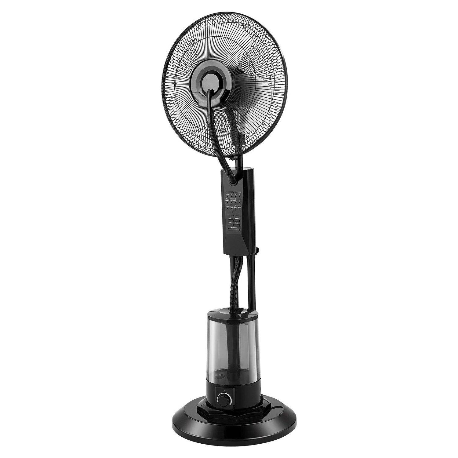 Misting Fan, 3 Wind Speeds Misting Standing Fan, Mister Cooling Fans with 3L Water Tank, Remote & Panel Control, Water Cooling Fans for Indoor,