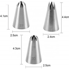 Customized Logo Stainless Steel Wilton Nozzle 1M / 2D / 2F Icing Piping Tips for Cake Decorating Tools