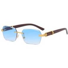 rimless round summer woman Fashion Metal Sunglasses sun glasses