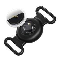 HOCO Smart GPS-spårare för husdjur, halsband, ultralätt 7g, 12 månaders batteritid, spårningsenhet perfekt för katter/hundar - Vitt (En-Storlek)