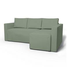 IKEA - Månstad Sofa Bed with Right Chaise Cover, Seagrass, Cotton - Bemz