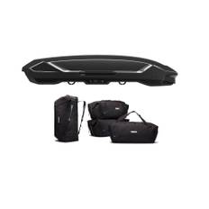 Thule Motion 3 XXL 600 liter svart högblank + Thule GoPack dufflar