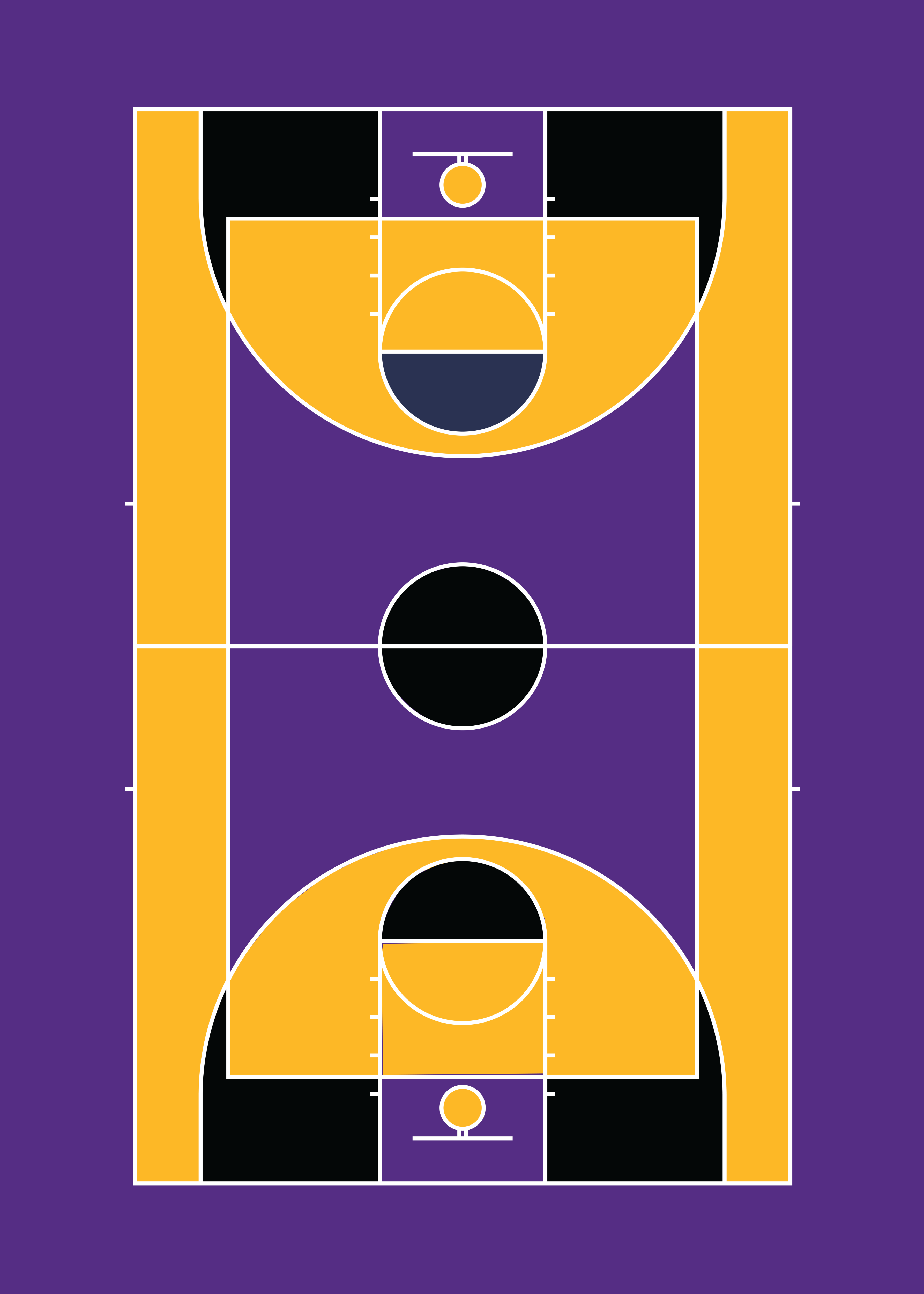 Basketball 2 Lakers - 21x30 cm