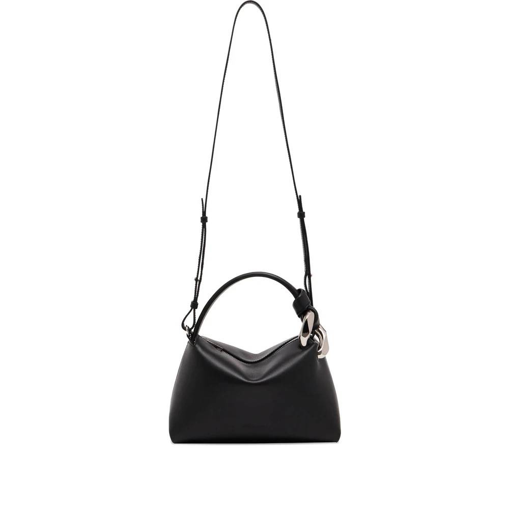 JW Anderson Sort læder top håndtag skuldertaske - Tasker - Dame - Sort - ONE SIZE - Uld