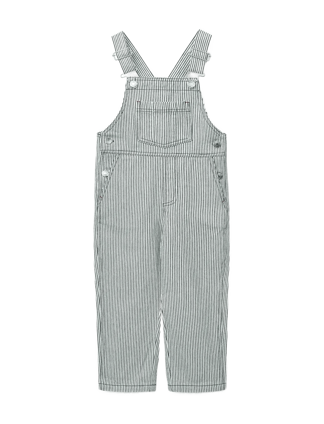 Liewood Delani Stripe Denim Dungarees - White - 116