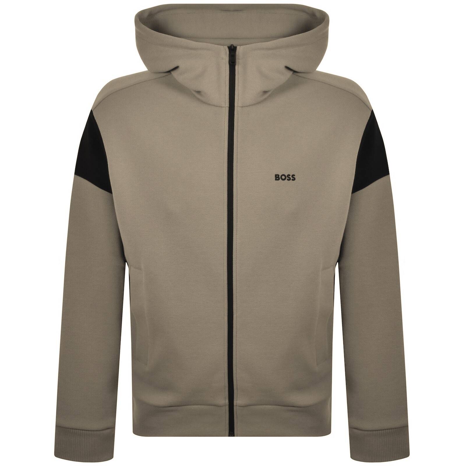 BOSS Union Saggy Full Zip Hoodie Grey