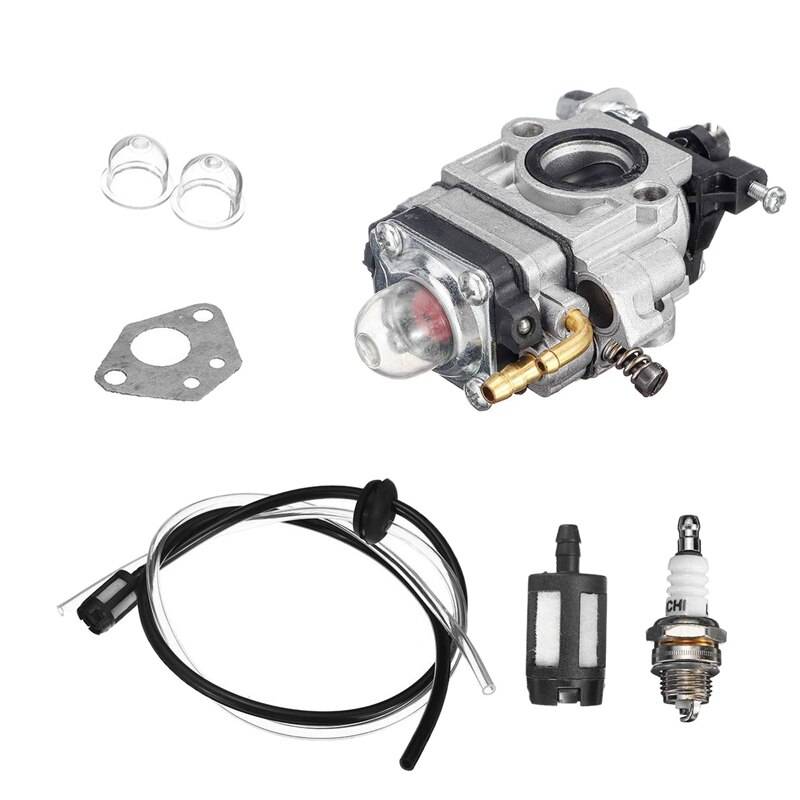 Motorcykel kolhydrat förgasare 15mm 2 takts förgasare för 43cc 47cc 49cc 50cc 52cc skoter atv smutscykel gräsklippare