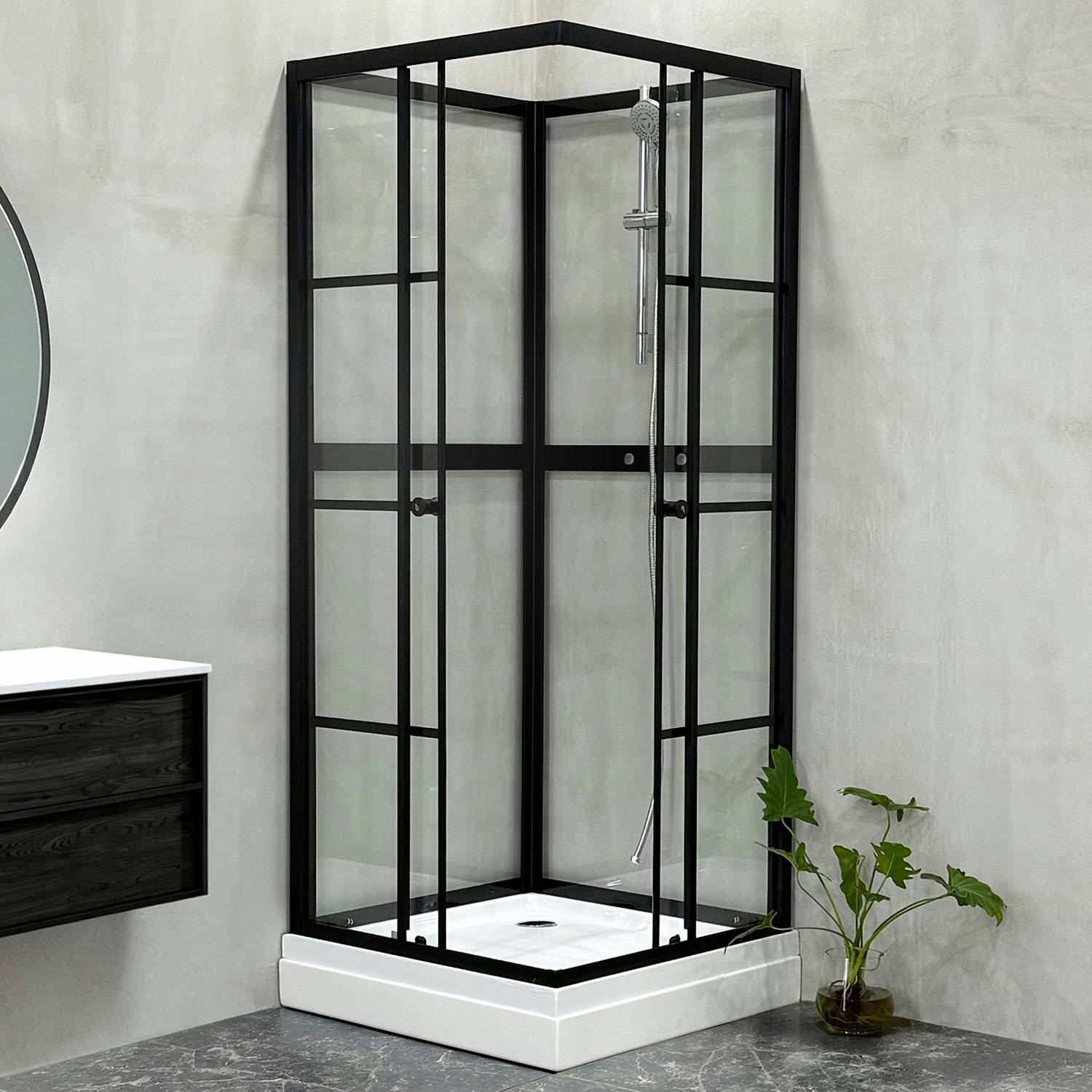 Duschkabin Bathlife Betrakta 80X80 Rak Klarglas