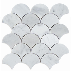 Mosaik Marbles Scale Bianco Carrara 7,5x7,5