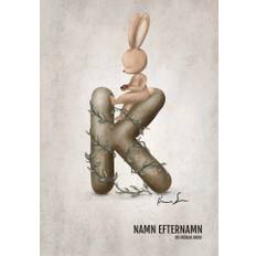Personlig bokstavstavla med namn - 50x70 cm / K