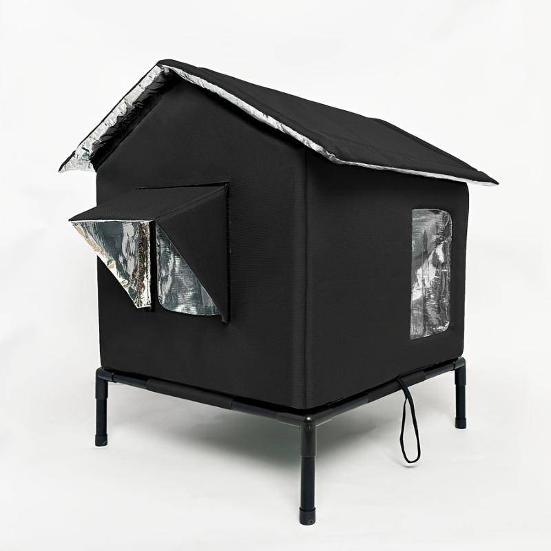 Winter Warm Cat Nest Outdoor Cat Shelter Insulated Stray Cat House Floor Thermal Insulation Pet Kitten Nest Cave Cat Tent grå färg