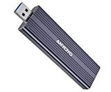 ANYOYO M.2 NVME SATA SSD-hölje, USB 3.2 Gen 2 10 Gbps Solid State-drivhölje för 2242 2260 2280 M.2 NVME/SATA SSD med M-Key eller M+B-nyckel (stöder UASP, Plug and Play)