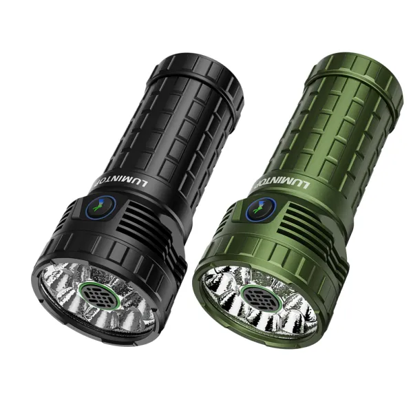LUMINTOP Mach 4695 V2 26000LM Supert Ljus Stark Ficklampa med 32000mAh 46950 Batteri, Kylfläkt Typ-C USB Laddning och Ur