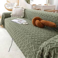 1pc Thickened And Soft Winter Jacquard Sofa Cover,Modern Simple Style, Pet-Friendly, Anti-Dirt And Anti-Slip Dust Cover For L-Shape Sofa And 1/2/3/4 S - Green - Single Seat,2 Seater,3 Seater,4 Seater