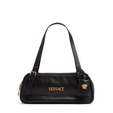 Versace Tag Leather Shoulder Bag
