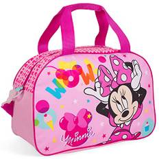 Disney Minnie Duffelbag för Flickor Rosa med Handtag - Vattentät Sportbag med Mimmi Pigg Tryck för Barn - Kappsäck Väska för Gym Poolen Gymnastik och Övernattningar Resor - 28x41x21cm - Perletti