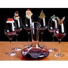 Julvinsglas julkeps vinglas julavsnitt vinglas vinglasskort instert snögubbe älghorn