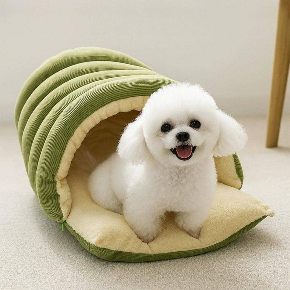 Detachable Washable Caterpillar Shape Pet Cave Bed Warm Closed Cat Sleeping Bag Cozy Nest House Winter Shelter for Cats Puppies