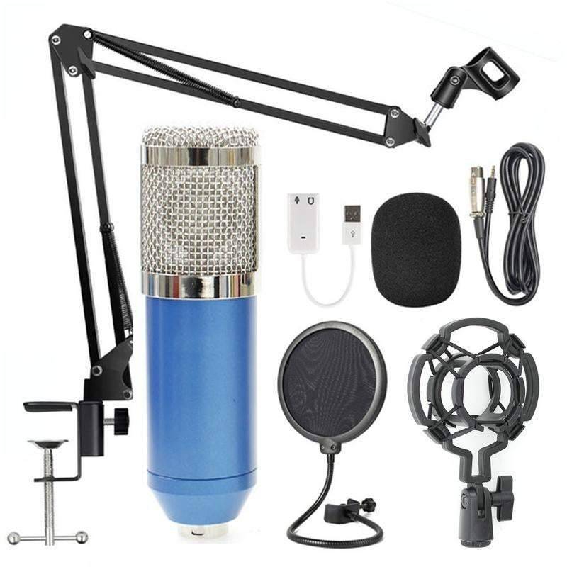Bm-800 Network K Song Anchor Microphone Set Usb Sound Card 35 Bracket Blowout Prevention Net Condenser Microphone Set - C