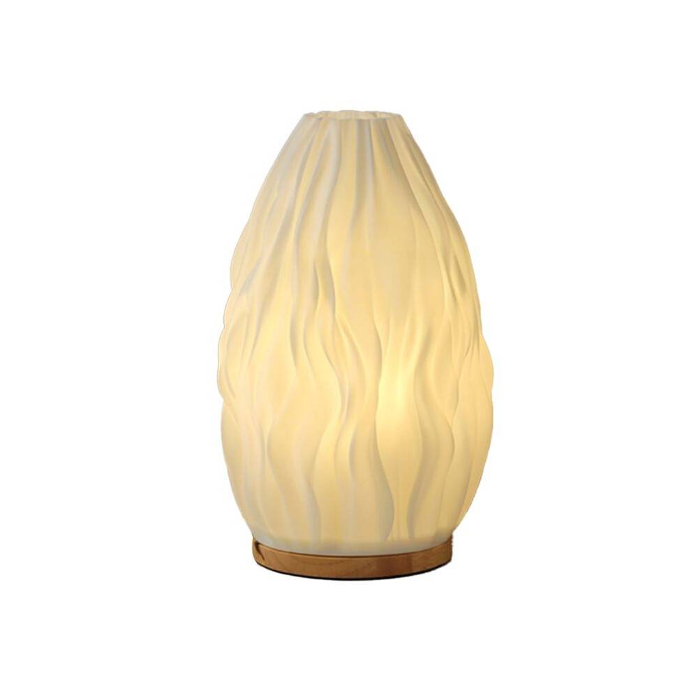 Dimmable Novelty Small Table Lamp for Bedroom Vintage Style Striped Small Night Light Lamp Bedside Lamp D