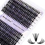 240 Pcs Individuella klusterögonfransförlängningar 30P/40P 0.07mm C Curl DIY Cluster lösfransar Blandade naturliga Breda stammar Individuella klustervolymfransförlängningar (30P+40P-0.07-C-MIX)