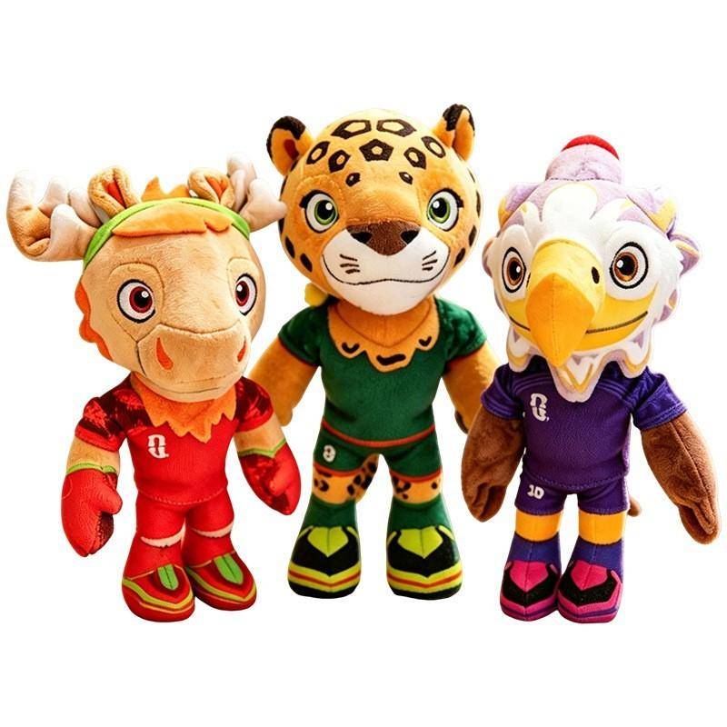 FIFA World Cup 2026 Kanada Mexiko USA Maskotar Gosedjursdocka 20cm