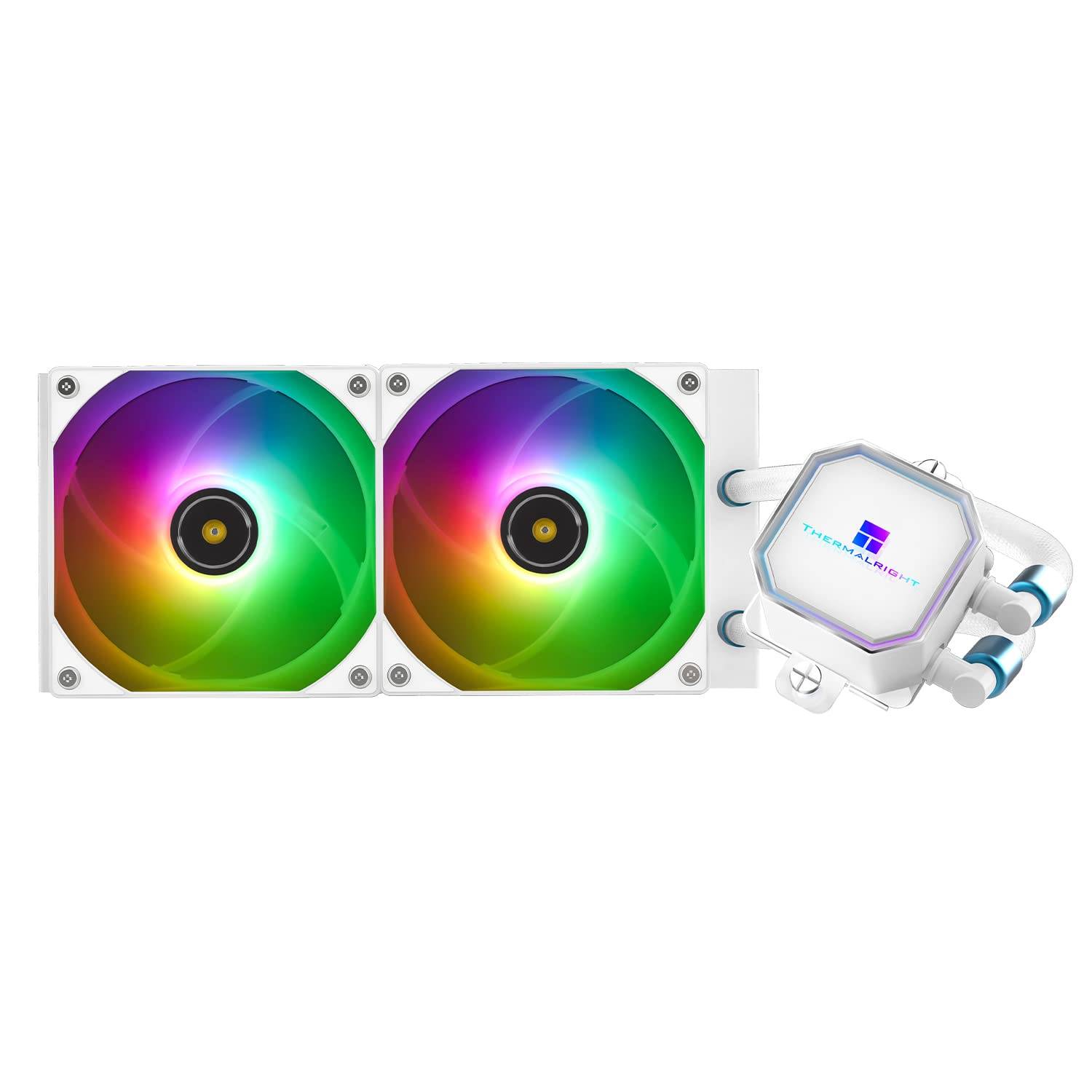 Thermalright Frozen Prism 240 White ARGB Liquid CPU Cooler, 240 Cooling Row Size ARGB, 120mm PWM Fan x 2, S-FDB Bearing, All-in-One for AMD/AM4/AM5, I