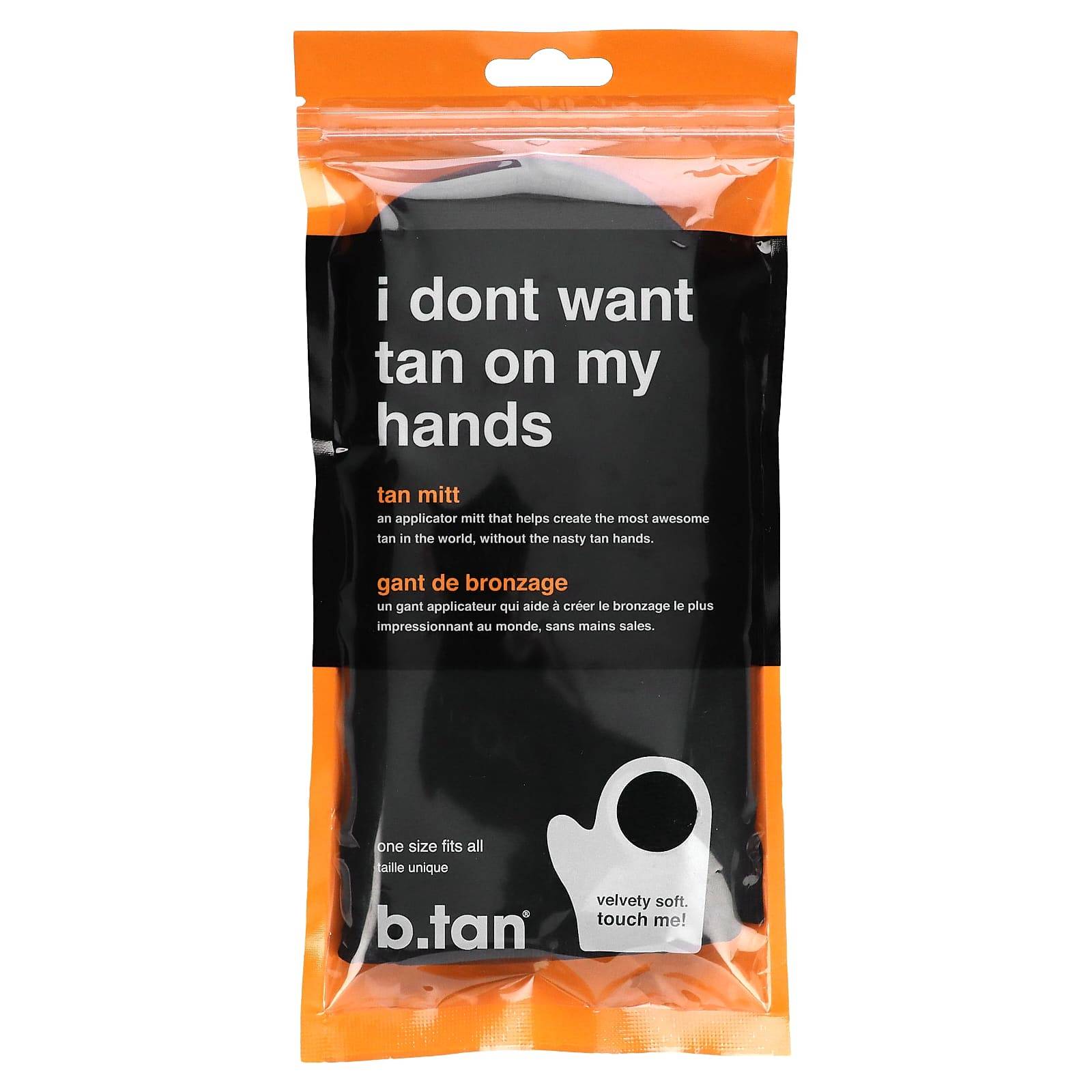 B.Tan, I Don't Want Tanning On Hand, Tan Mitt, Black, 1 Piece