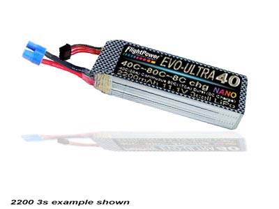 FLIGHTPOWER EVO-ULTRA 40 7.4V 4000mAh 40C 2Cell NANO