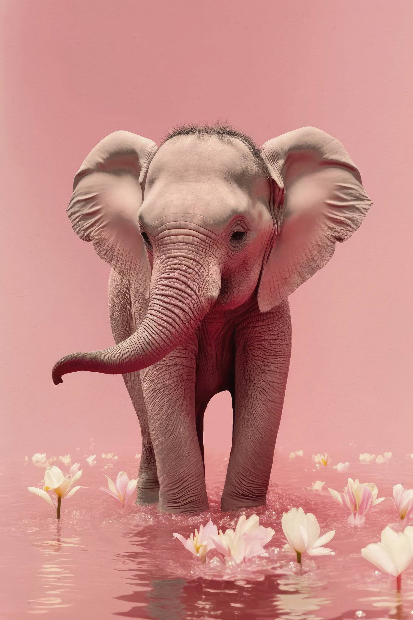 Young Elephant Poster och Canvastavla - Poster / 70x100 cm