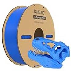 JAMG HE High Speed PLA+-filament, 1,75 mm 1 kg Hi-Speed PLA+ 3D-skrivarfilament ± 0,01 dimensionell noggrannhet 3D-utskrift filament Cardboard Spool Fits för de flesta FDM 3D-skrivare (1 kg, blå)