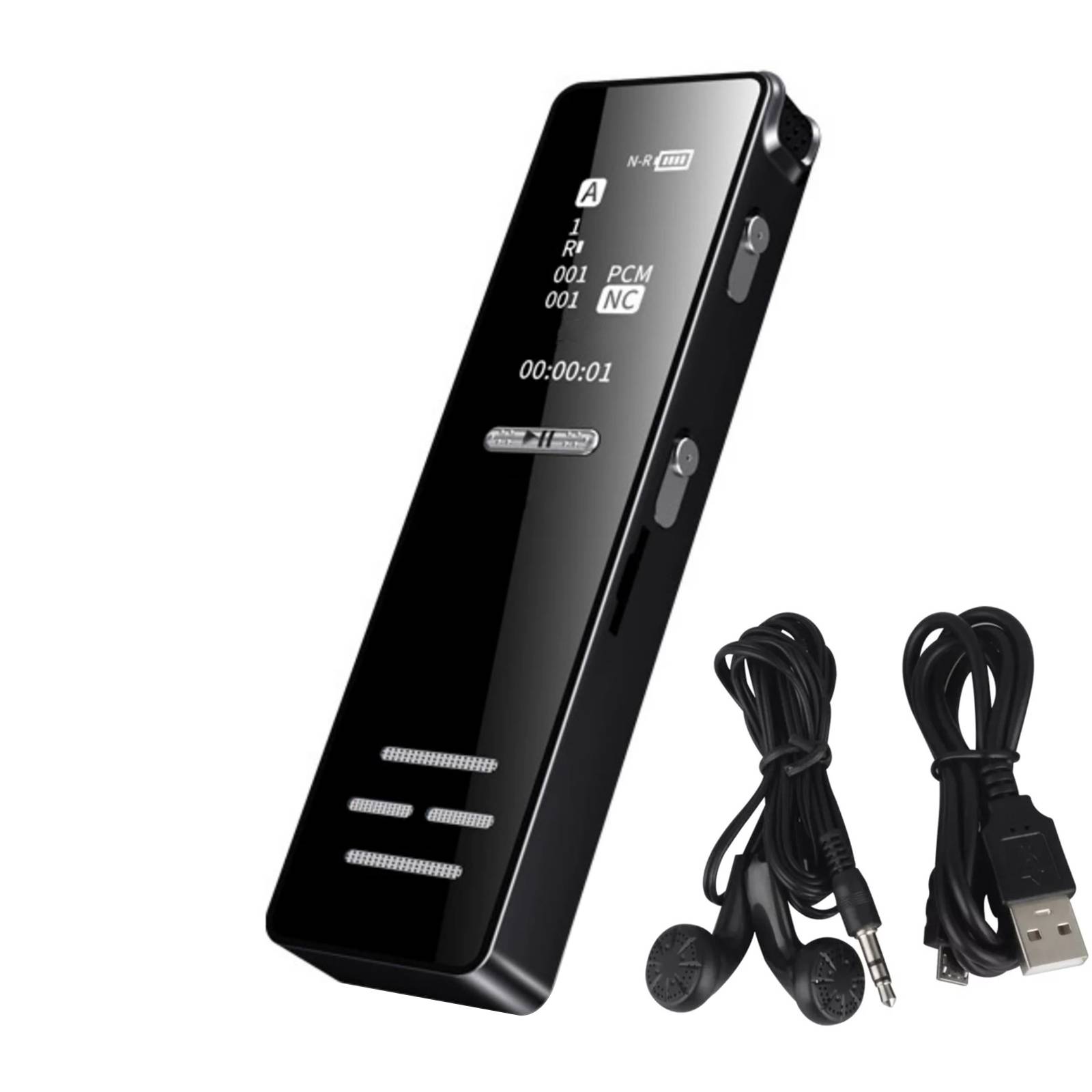 Voice Recorder 10 Meter Distance Digital Voice Activated Audio Recording Portable Noise Reduction Audio Recorder Mini MP3 Player