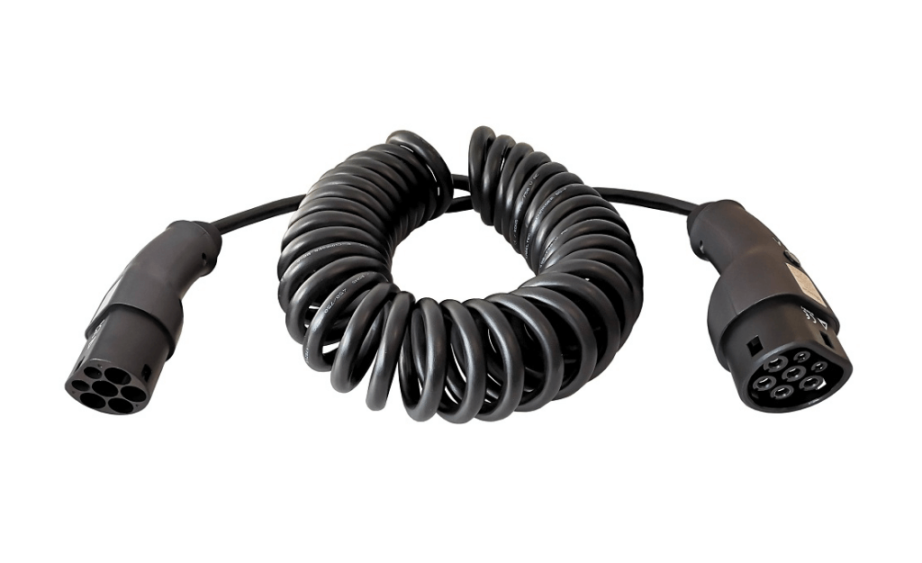 Tesla laddkabel - Typ 2, 16A/32A, 3-fas, spiral