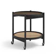 Bølling bakkebord Ø50 - Sort eg/Beige/Brun